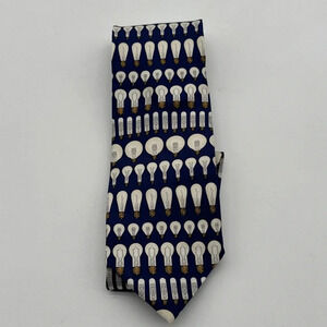 LIGHT BULB Tie - Thomas Edison - Science Guy - Josh Bach Tie EUC Pure Silk